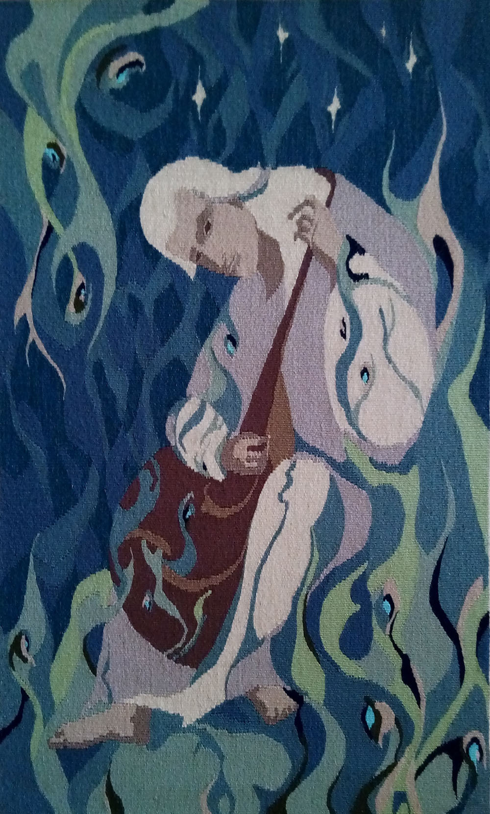 Л. Пономаренко. «З глибини віків». 2020. Вовна, бавовна, килимове ткацтво